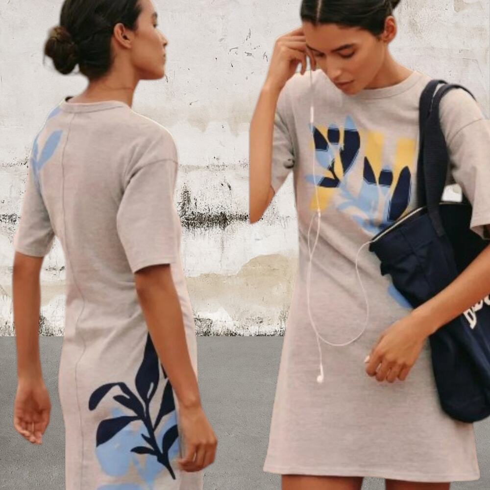 Anthropologie $108 Daily Practice Mini Loose T-shirt Dress Small NWT